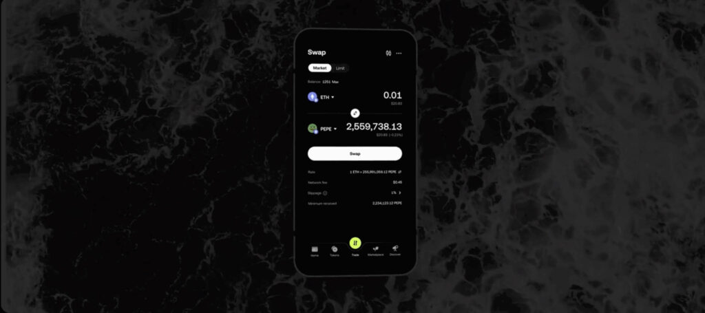 okx web3 錢包裡面的一個畫面