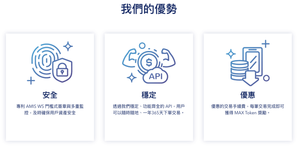 max 交易所的三大優勢,安全穩定優惠