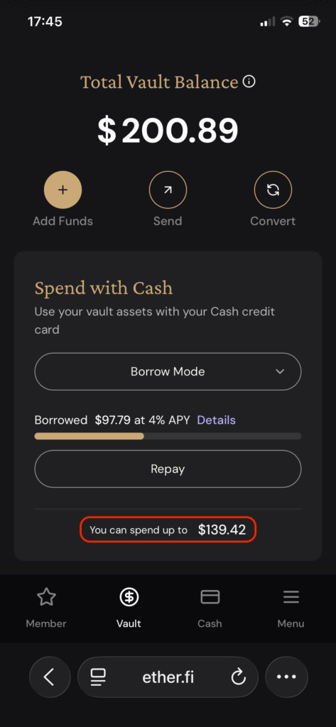 系統根據抵押資產的價值去計算可以消費的額度