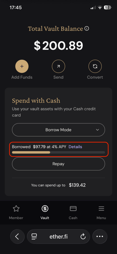 首頁顯示目前已消費額度和借貸年化利率