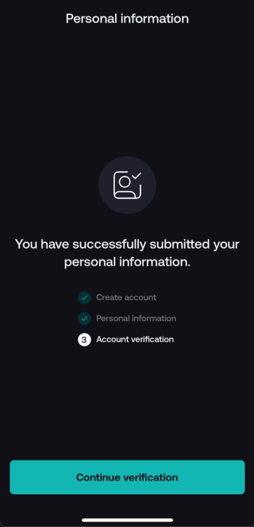 繼續身份驗證介面