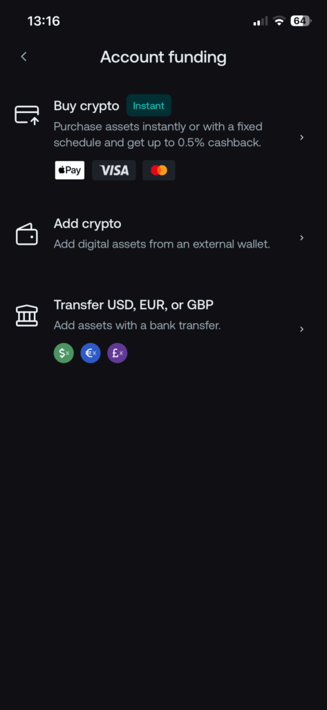 添加加密貨幣介面