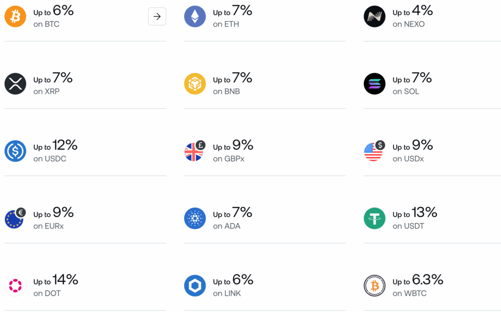 平台存幣各種貨幣的利息
